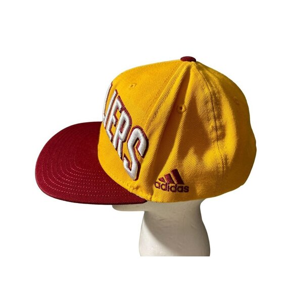 ADIDAS CAVALIERS NBA Hat Yellow Burgundy Denim Baseball Adjustable Backing - Picture 9 of 9